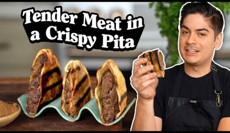 Arayes (Lebanese Meat-Stuffed Crispy Pita)