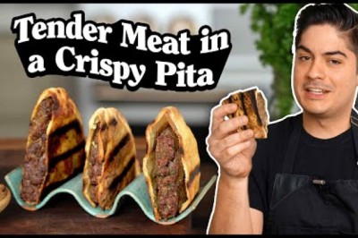 Arayes (Lebanese Meat-Stuffed Crispy Pita)