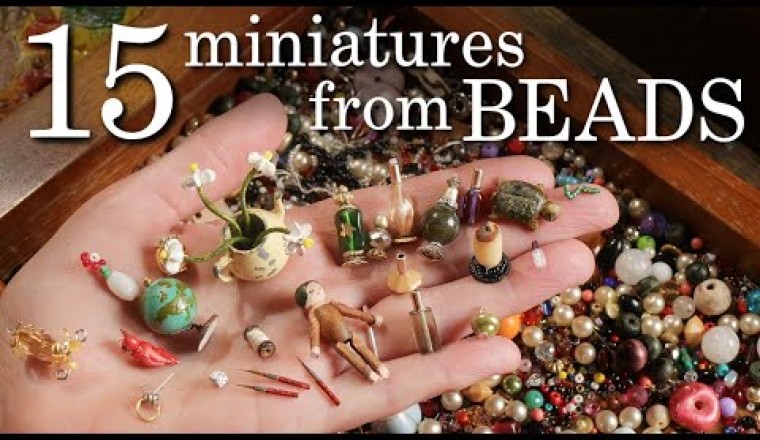 What Can We Make From Bags Of Vintage Beads? 15 Miniature Crafts!