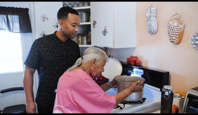 John Cooks Collard Greens with his Granny
