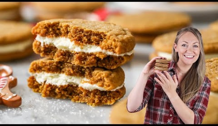The Holiday Version of Oatmeal Cream Pies: Gingerbread Sandwich Cookies