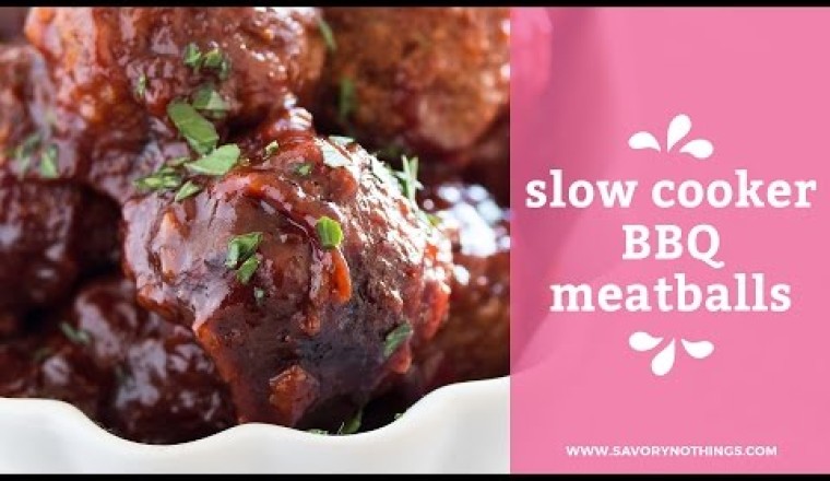 Slow Cooker Sticky BBQ Meatballs