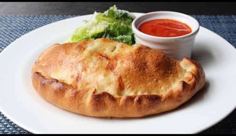 Making a Calzone (Ham and Cheese Stuffed Pizza Pocket)