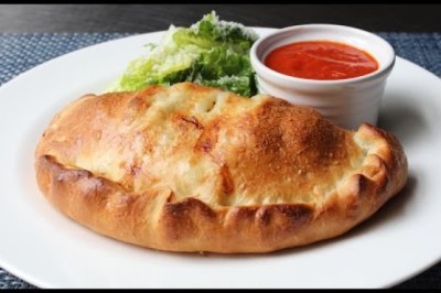 Making a Calzone (Ham and Cheese Stuffed Pizza Pocket)