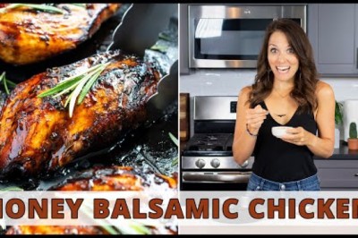 Honey Glazed Balsamic Chicken Breasts - Seared in a Cast Iron Skillet!