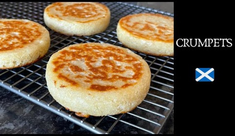 Traditional Homemade British Savory Crumpets