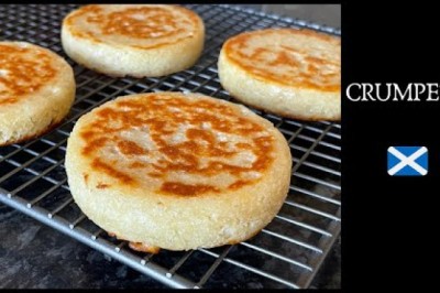 Traditional Homemade British Savory Crumpets