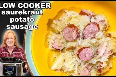 Slow Cooker Sausage, Potato and Sauerkraut