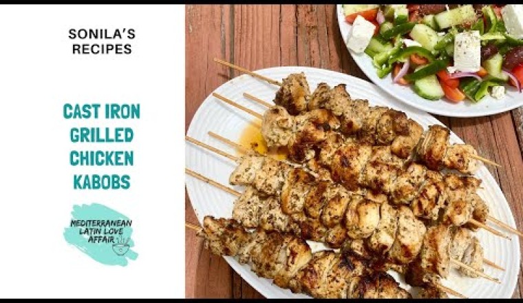 Cast Iron Grilled Chicken Kabobs
