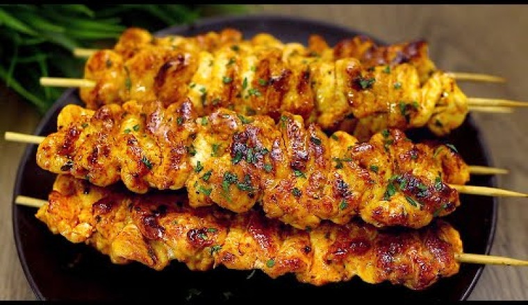 Easy Pan-fried Chicken Skewers