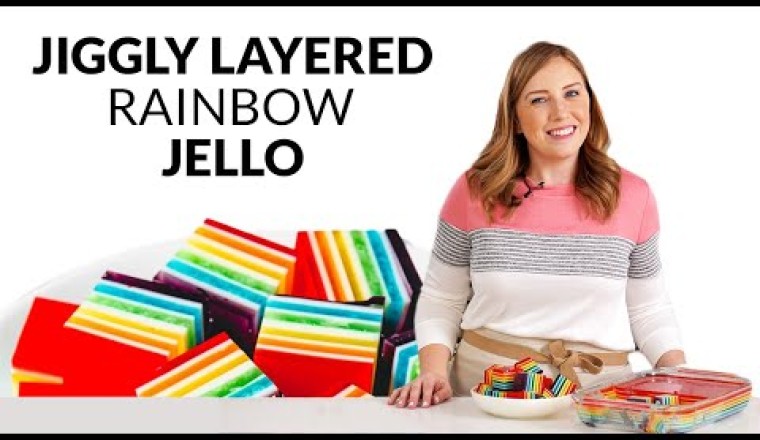 Rainbow Jello Squares