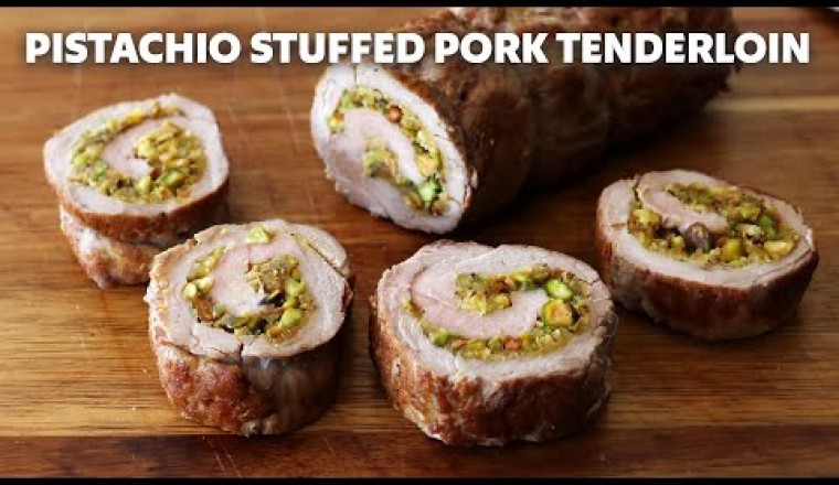 Pistachio Stuffed Pork Tenderloin