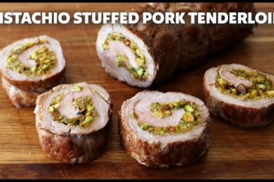Pistachio Stuffed Pork Tenderloin