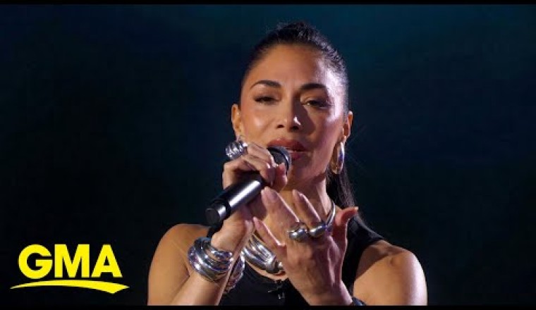 Nicole Scherzinger performs 'With One Look' on 'GMA'