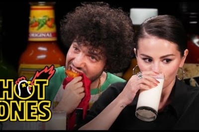 Selena Gomez and benny blanco Burn With Love While Eating Spicy Wings