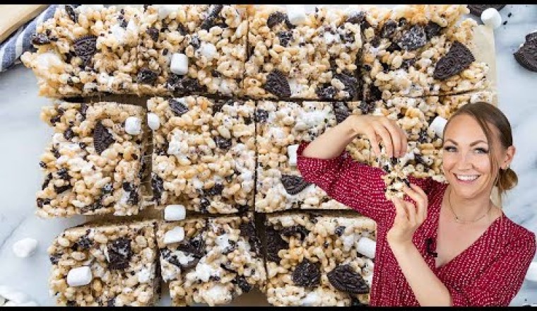 A Cookies and Cream Twist on Rice Krispie Treats