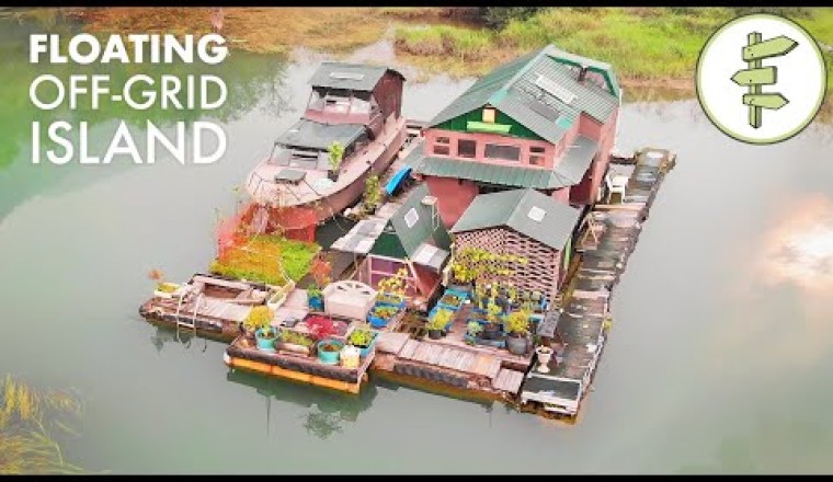 17 Years Living Off-Grid on a Self-Built Island Homestead - Built with Salvaged Materials