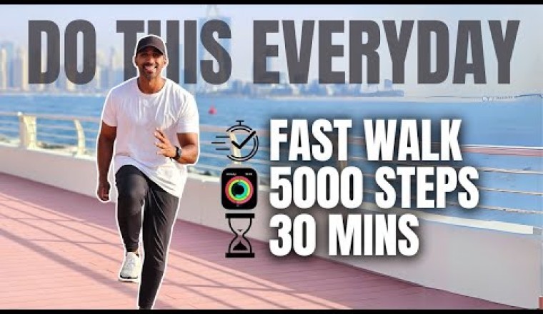 5000 Steps Speed Walk at Home in 30 minutes (Fat Burn Walk)