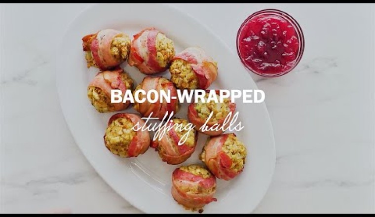 Bacon Wrapped Stuffing Balls