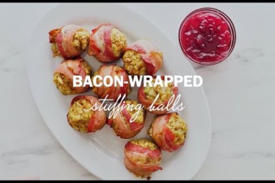 Bacon Wrapped Stuffing Balls