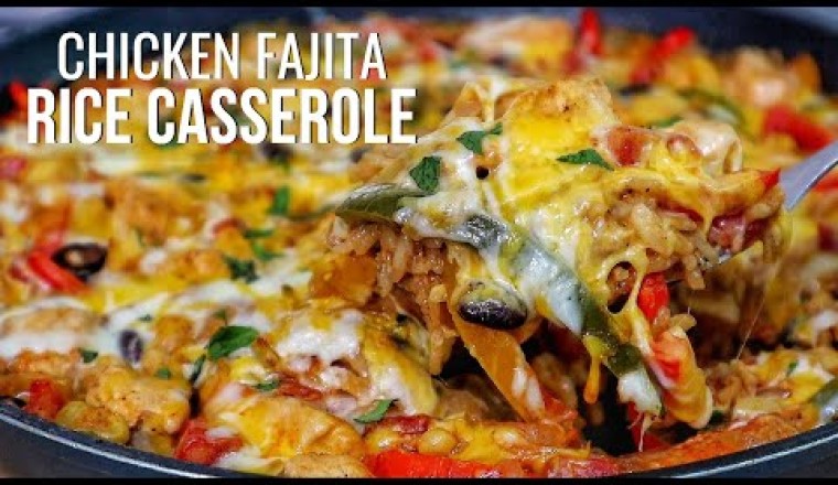 No Bake Chicken Fajita Rice Casserole