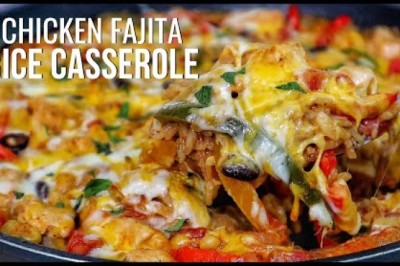 No Bake Chicken Fajita Rice Casserole