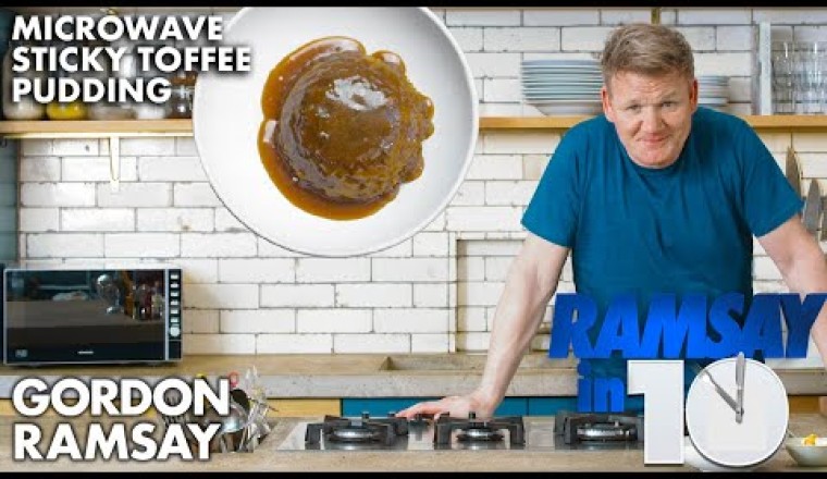 Gordon Ramsay Makes a Sticky Toffee Pudding in a Microwave