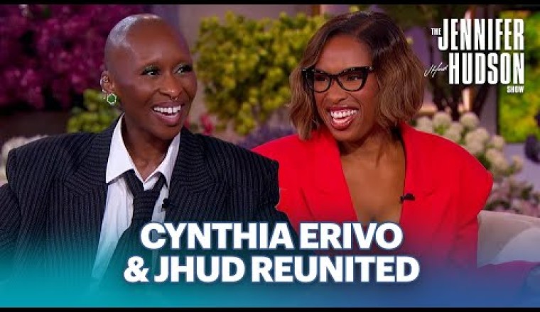 Cynthia Erivo Gets Emotional Reuniting with Jennifer Hudson