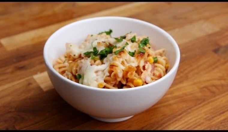 BBQ Chicken Pasta Bake