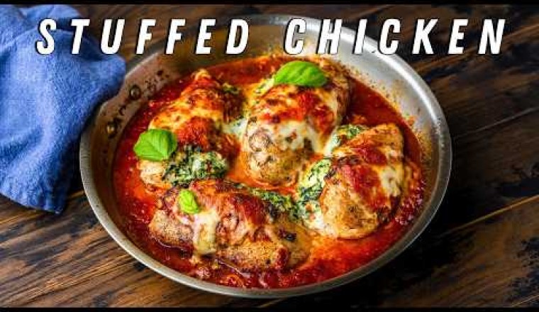 Cheesy Spinach Stuffed Chicken