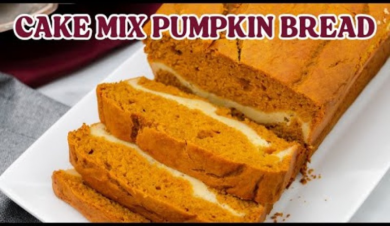 Easy Cake Mix Pumpkin Bread with Cream Cheese Filling