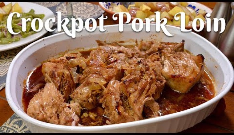 Easy Slow Cooker Pork Loin with Brown Sugar and Balsamic Glaze