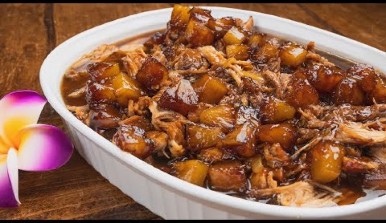 Instant Pot Shredded Pineapple Pork Loin in a Brown Sugar and Balsamic Glaze