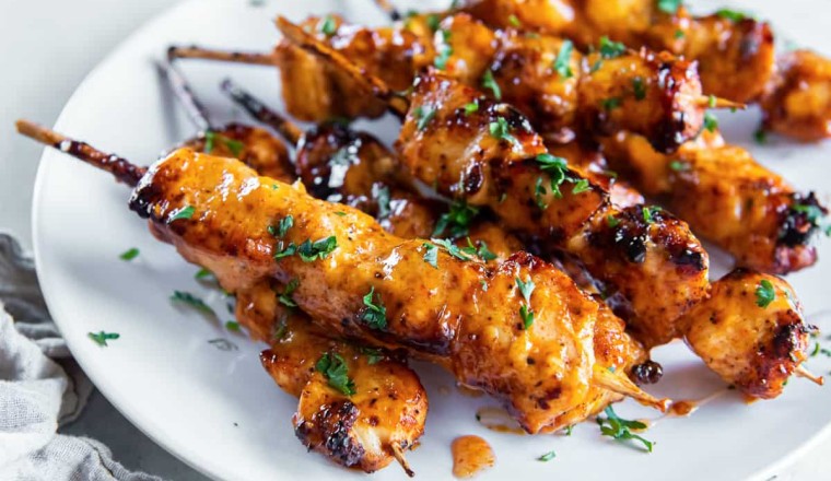 Bang Bang Chicken Skewers