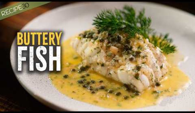 Steamed Fish with Lemon Beurre Blanc and Capers