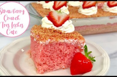 Strawberry Crunch Tres Leches Cake