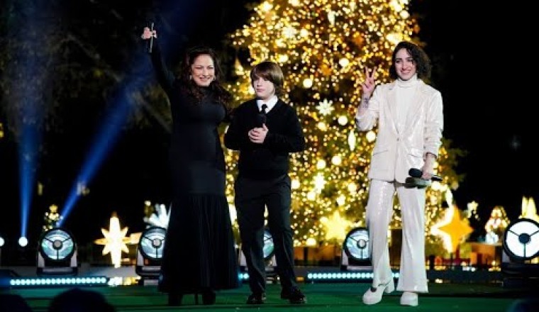 Gloria Estefan, Emily and Sasha Shine at 100th White House National Christmas Tree Lighting