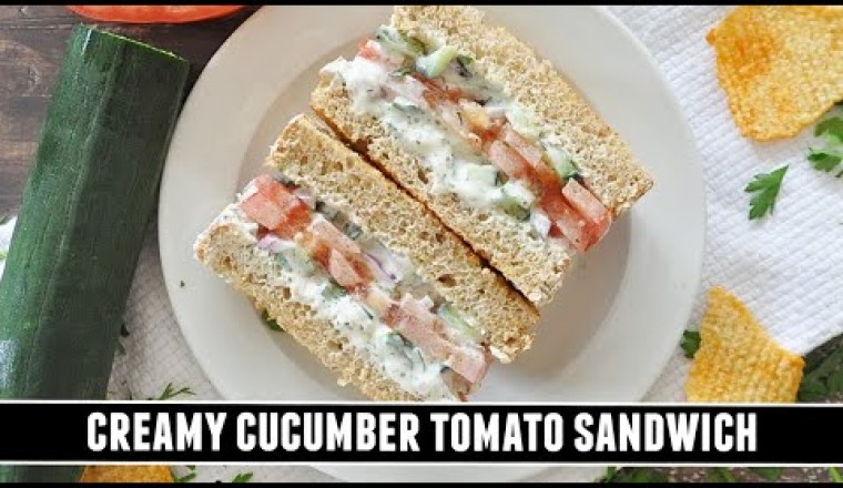 Creamy Cucumber Tomato Sandwich