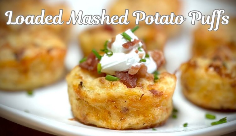 Loaded Mashed Potato Puffs