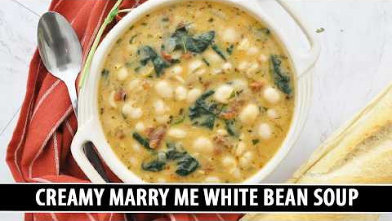 CREAMY "Marry Me" White Bean Soup