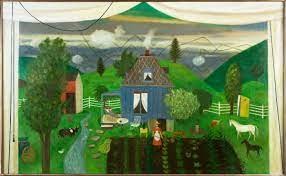Thanksgiving painting by Doris Lee
